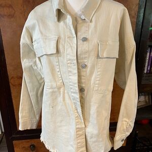Ivory Denim Shacket